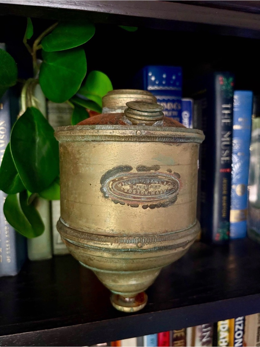 Antique 1800’s Train Brass Oil Lamp for Decoration Wall Mounted